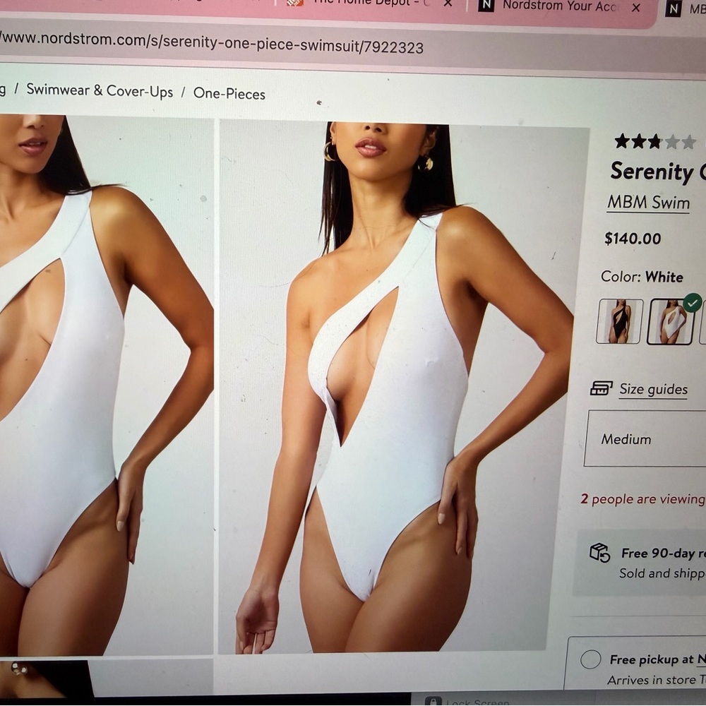 MBM Swim Serenity One-Piece Swimsuit - White